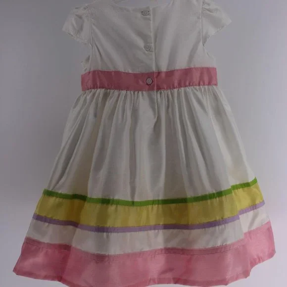 Gymboree White Pastel Stripe Spring Jubilee Dress - Picture 6 of 11